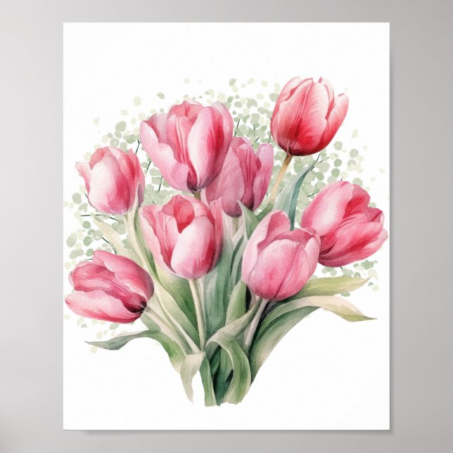 Poster Vintage Tulip Elegance (Frente)