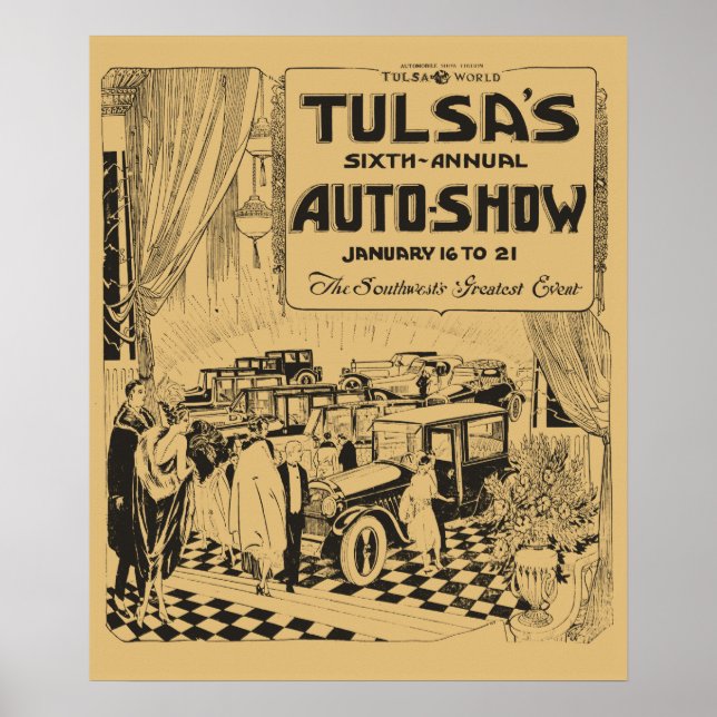 Póster Vintage Tulsa 1922 Anúncio de cinema (Frente)