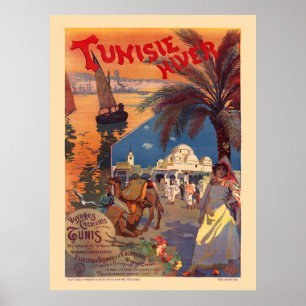 Poster vintage Tunisie Hiver Tunísia 1899