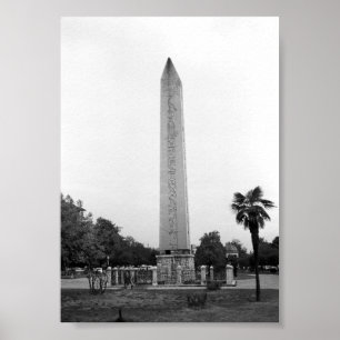 Poster Vintage Turkey Istambul Obelisk de Theodosius