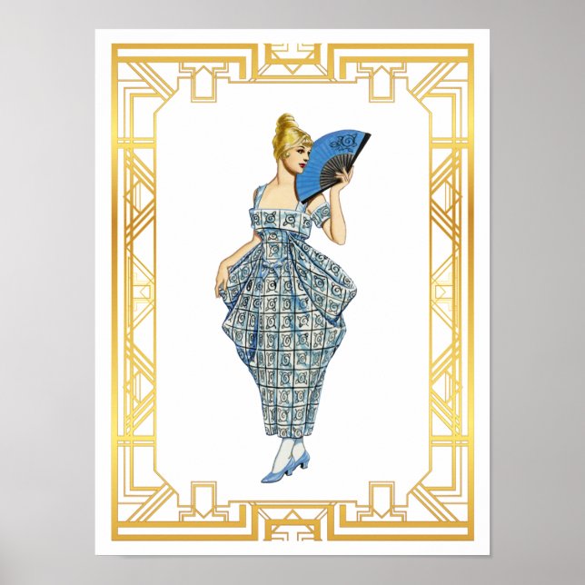 Poster Vintage Turn of Century Fashion Vintage Art (Frente)