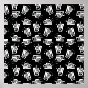 Poster Vintage TypeWriters Design Antique Typewriter Art