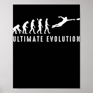 Poster Vintage Ultimate Frisbee Sport Evolution