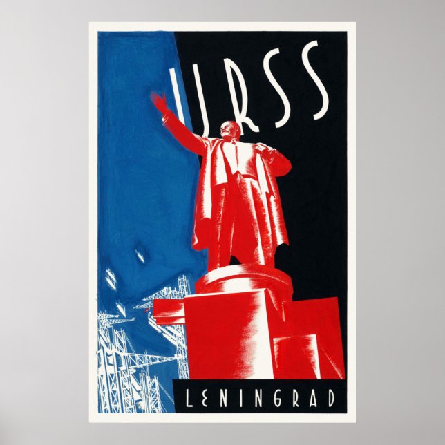 POSTER VINTAGE URSS Leningrad USSR 1932 (Frente)