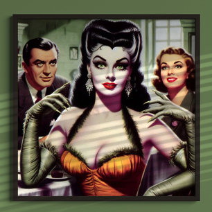 Poster Vintage Vampire Girl
