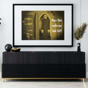 Poster Vintage Vampire Horror Nosferatu Mostard Amarelo