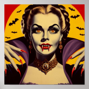 Poster Vintage Vampire Woman