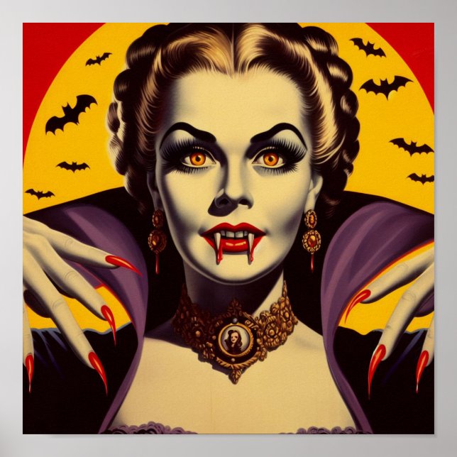 Poster Vintage Vampire Woman (Frente)