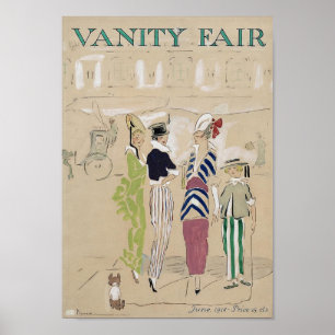 Poster Vintage Vanity Fair Magazine Cobrir Sketch Art