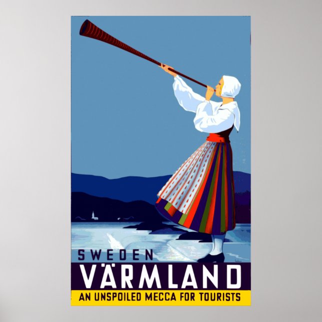 Póster Vintage Varmland Suecia (Frente)