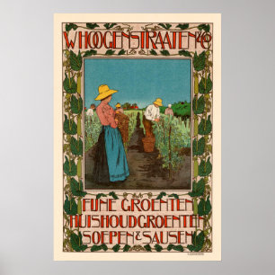 Poster vintage vegetal francês do anúncio