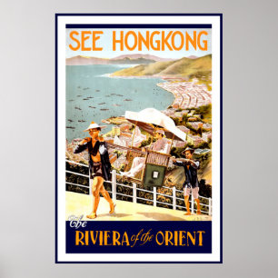 Poster Vintage Veja Hongkong A Riviera Do Oriente