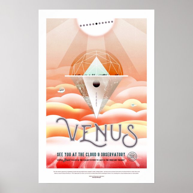 Póster Vintage Venus Viagem (Frente)