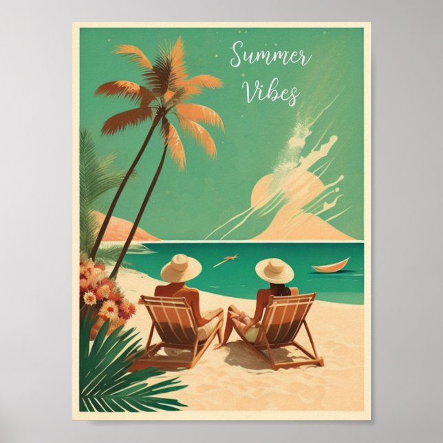 Poster Vintage verão (Frente)