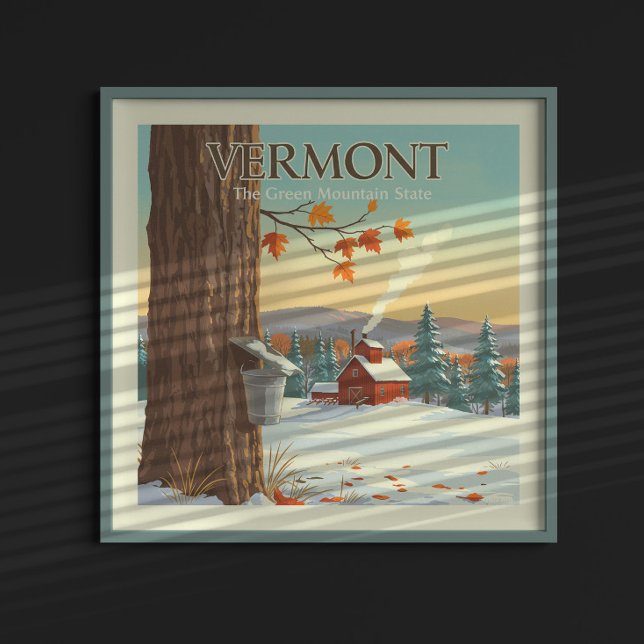 Poster Vintage Vermont (Criador carregado)