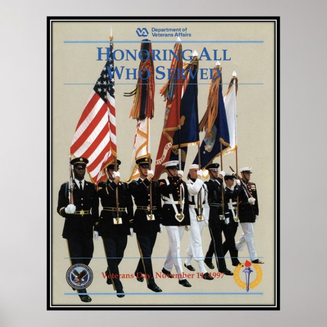 Poster Vintage Veterans Day, 1997 - (Frente)