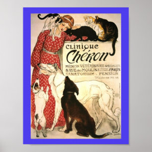 Poster Vintage Veterinary Ad French 1905