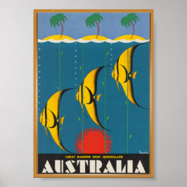 Poster vintage Viagem da Austrália