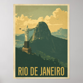 Poster Vintage Viagem Do Rio De Janeiro