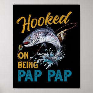 Poster Vintage Viciado Em Ser Pap Pap Piada De Pesca Dia