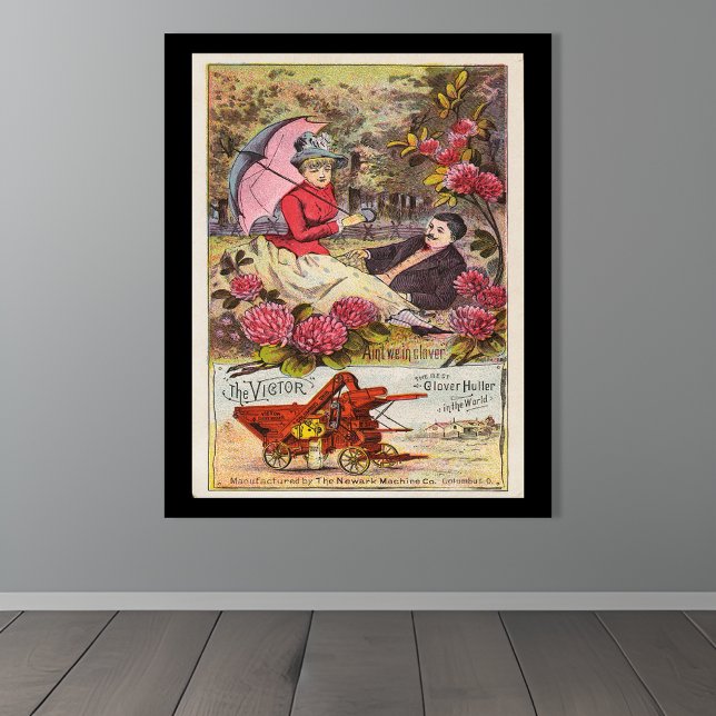 Póster Vintage Victor Clover Machine Advertisement (Criador carregado)