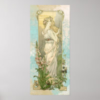 * Vintage Victorian AR23 Mulher Andando Art Nouvea