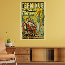 Poster Vintage Victorian Era Art Nouveau Absinthe Ad