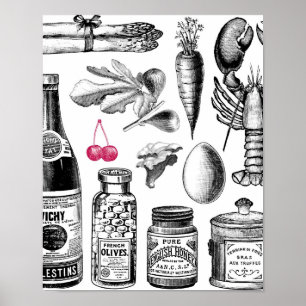 Poster Vintage Victorian Foodie