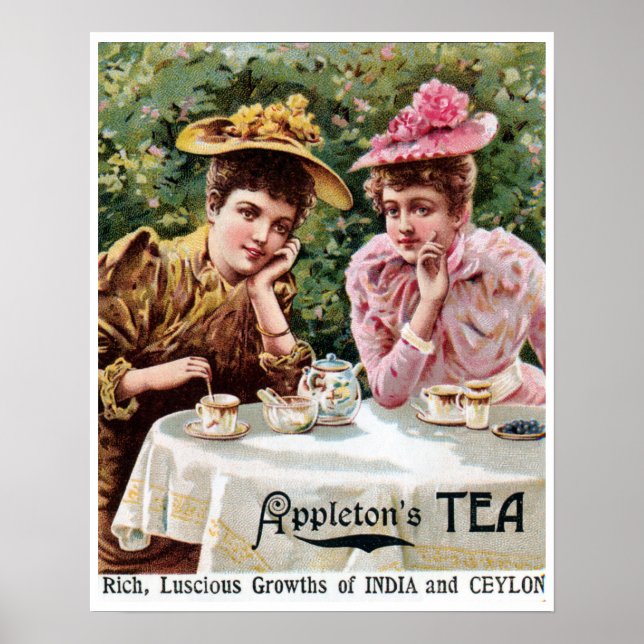 Póster Vintage Victorian India e Ceylon tea (Frente)