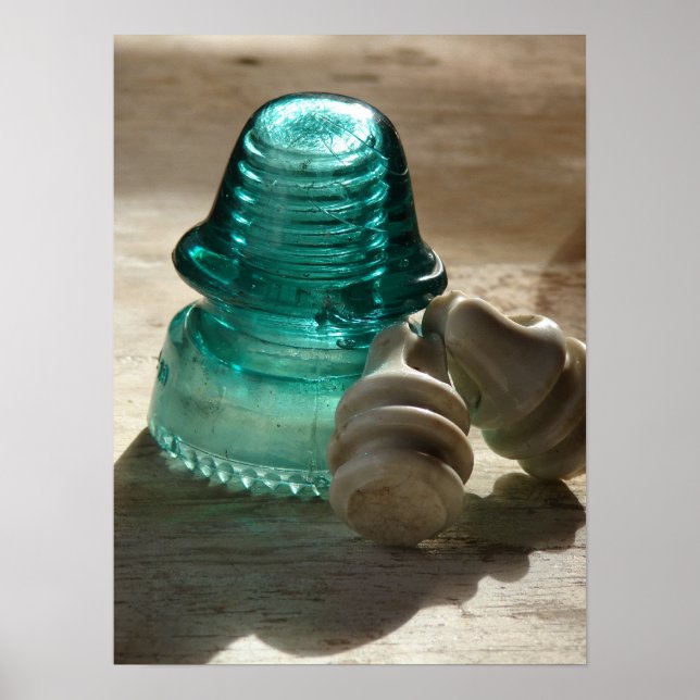 Póster Vintage Vidro - Fontes Elétricas (Frente)