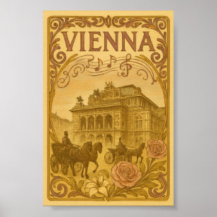Poster Vintage Viena Art Nouveau