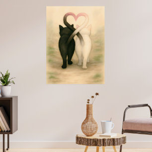 Poster Vintage Vintage Feriado de Gatos