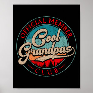 Poster Vintage Vintage, Legal Grandpas Club, Membro Ofici