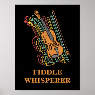 Poster Vintage Violin Fiddle Whisperer