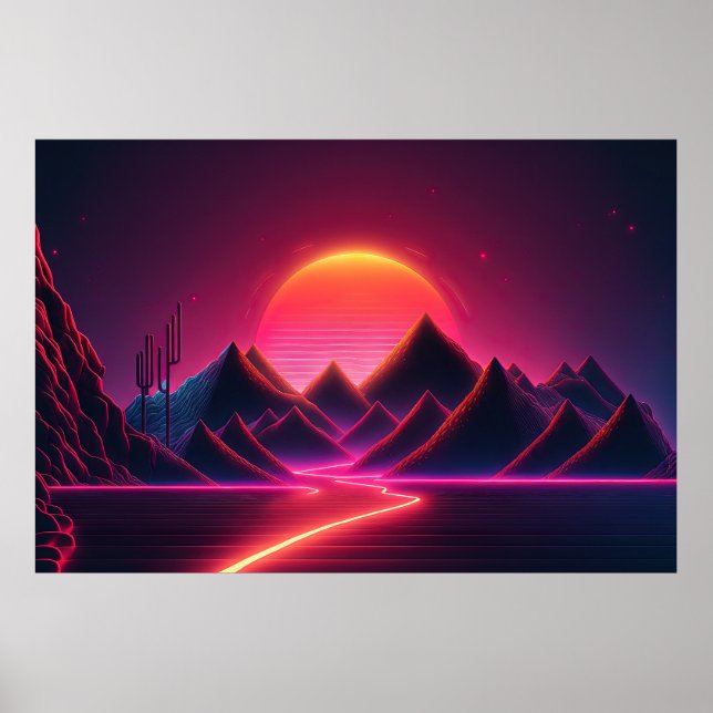 Poster Vintage Visions: Retrofuturismo Reimaginado (Frente)