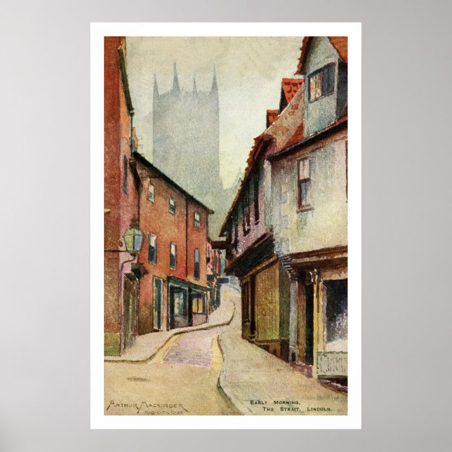 Poster Vintage watercolor Lincoln The Strait (Frente)