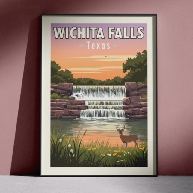 Poster Vintage Wichita Falls Texas (Criador carregado)
