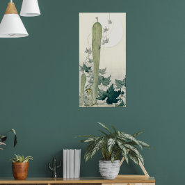 Poster Vintage Wild Cucumber Art japonês de Ohara Koson