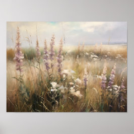 Poster Vintage Wildflower Painting