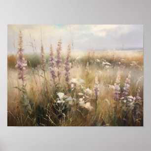 Poster Vintage Wildflower Painting