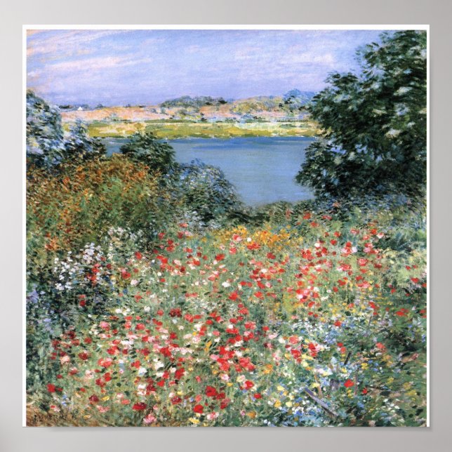 Poster Vintage Willard Metcalf Poppy Garden (Frente)
