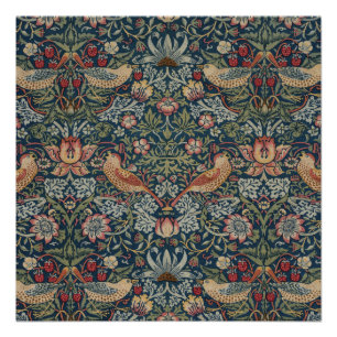 Póster Vintage William Morris Strawberry Thef