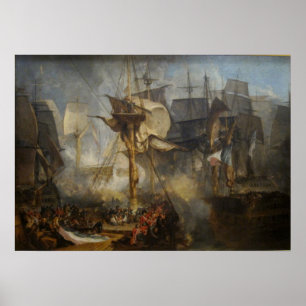 Poster Vintage William Turner A Batalha de Tralgar
