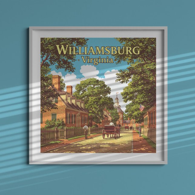 Poster Vintage Williamsburg Virginia (Criador carregado)