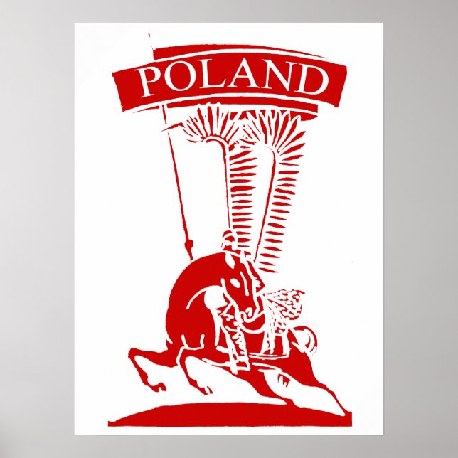 Póster Vintage Winged Hussar polonês (Frente)
