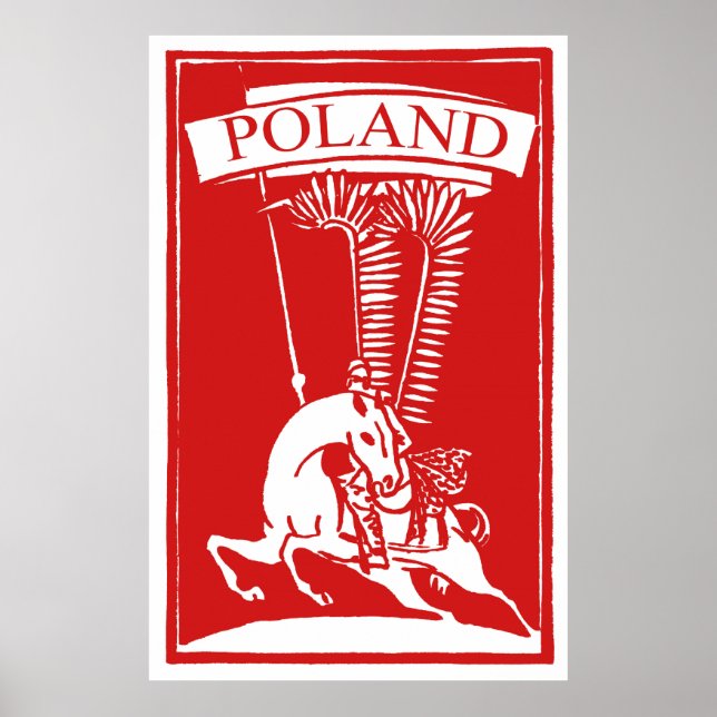 Póster Vintage Winged Hussar polonês (Frente)