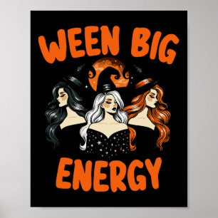Poster Vintage Wintage, Bruxas de Vintage no Halloween pa