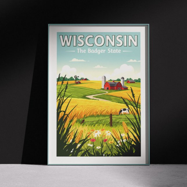 Poster Vintage Wisconsin (Criador carregado)