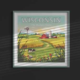 Poster Vintage Wisconsin