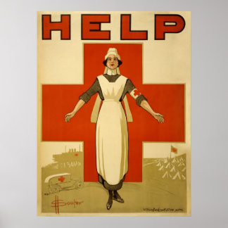 Poster vintage WPA de Enfermeira Vermelha